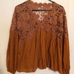 NWT Free People bronze top